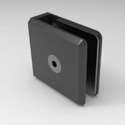 Kẹp kính tường 90° Hafele 499.05.861, màu đen mờ