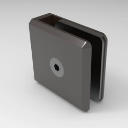 Kẹp kính tường 90° Hafele 499.05.862, màu xám ghi