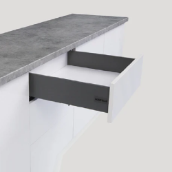 Ray hộp Hafele Matrix Box Slim 552.35.375, chiều cao 120mm , màu xám đậm 