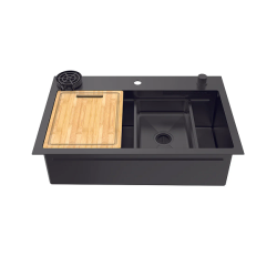 Chậu bếp Inox Hafele 567.24.489 WF R10 HS25-SSN1S-8052, màu đen