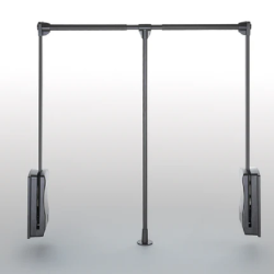 Tay nâng móc áo Hafele 805.11.752, Độ rộng khoang tủ 450 - 600 mm, màu trắng