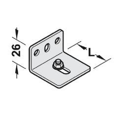 Bát treo tường Hafele 940.42.061 - Ray trượt và phụ kiện (phù hợp với 120-P, 120-K, 120-O VÀ 120-I)