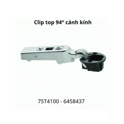 Bản lề Blum CLIP cánh kính 94° 75T4100, 6458437, trùm hết