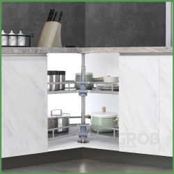 MÂM XOAY 270 INOX SUS304 NAN DẸT ĐÁY MELAMIN GM304- 270.8, GM304- 270.9