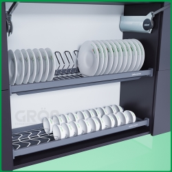 GIÁ BÁT CỐ ĐỊNH NAN OVAL INOX 304 GO304- H160, GO304- H170, GO304- H180, GO304- H190