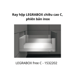 Ray hộp LEGRABOX free C , phiên bản inox, chiều cao C 177mm,1532202
