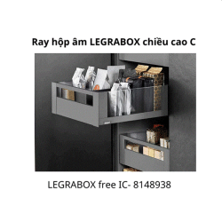 Ray hộp LEGRABOX free IC, chiều cao C 177mm, 8148938, xám
