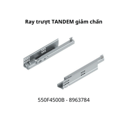 Ray trượt Blum TANDEM 550F4500B 8963784 mở 3/4, ray 30kg, 450mm