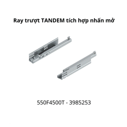 Ray trượt Blum TANDEM tích hợp nhấn mở 550F4500T 3985253 mở 3/4, 30kg, 450mm
